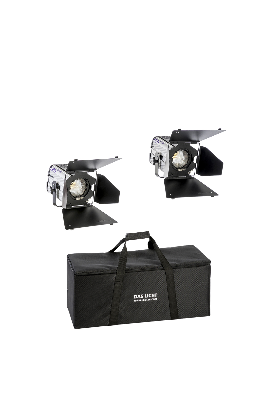 HEDLER LED 1400 TwinKit mit zwei Leuchten und Tragetasche